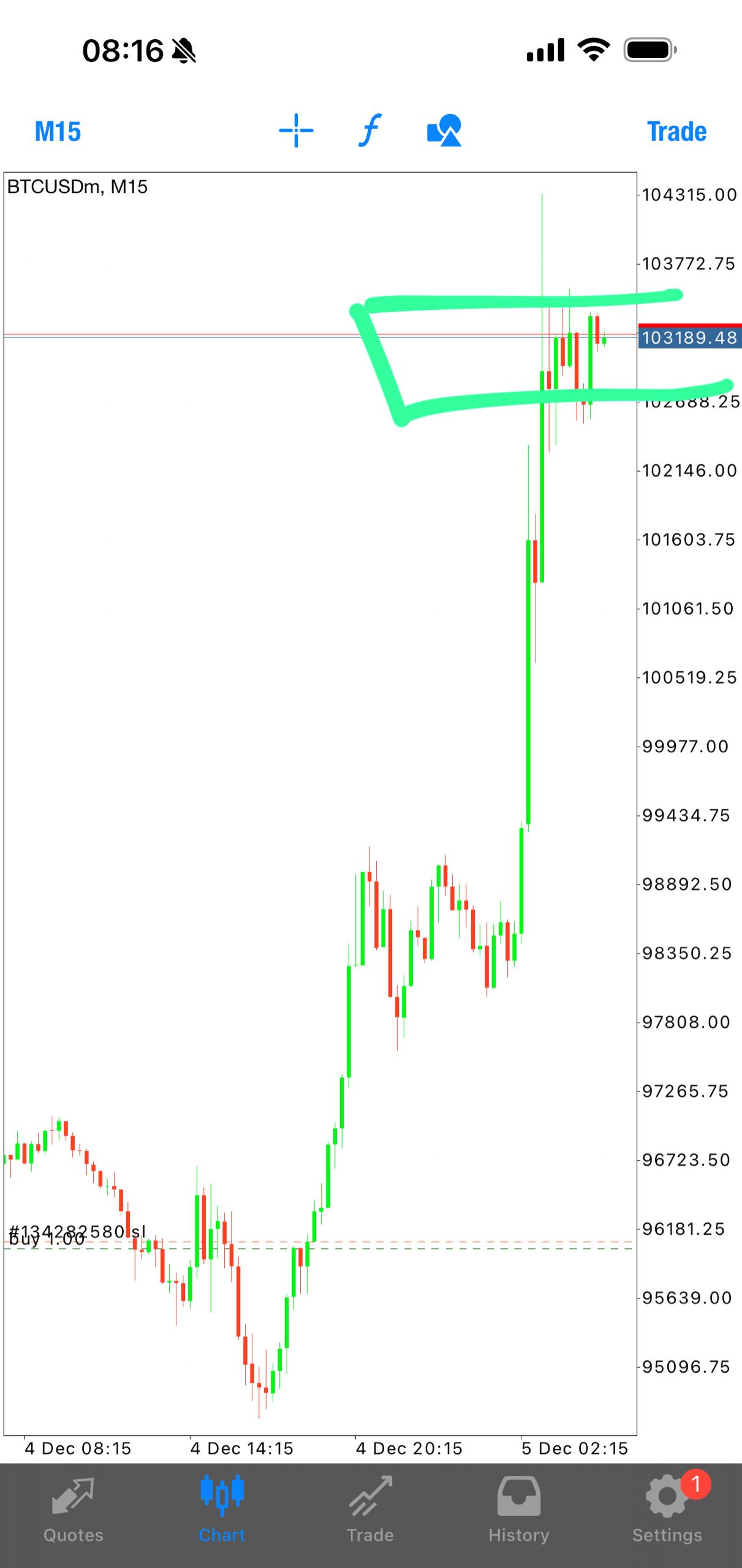 Winning Trade Result 16